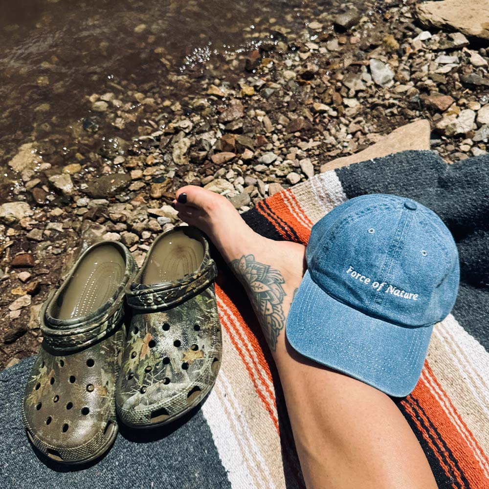 "Force of Nature" Denim Dad Hat - Image 4