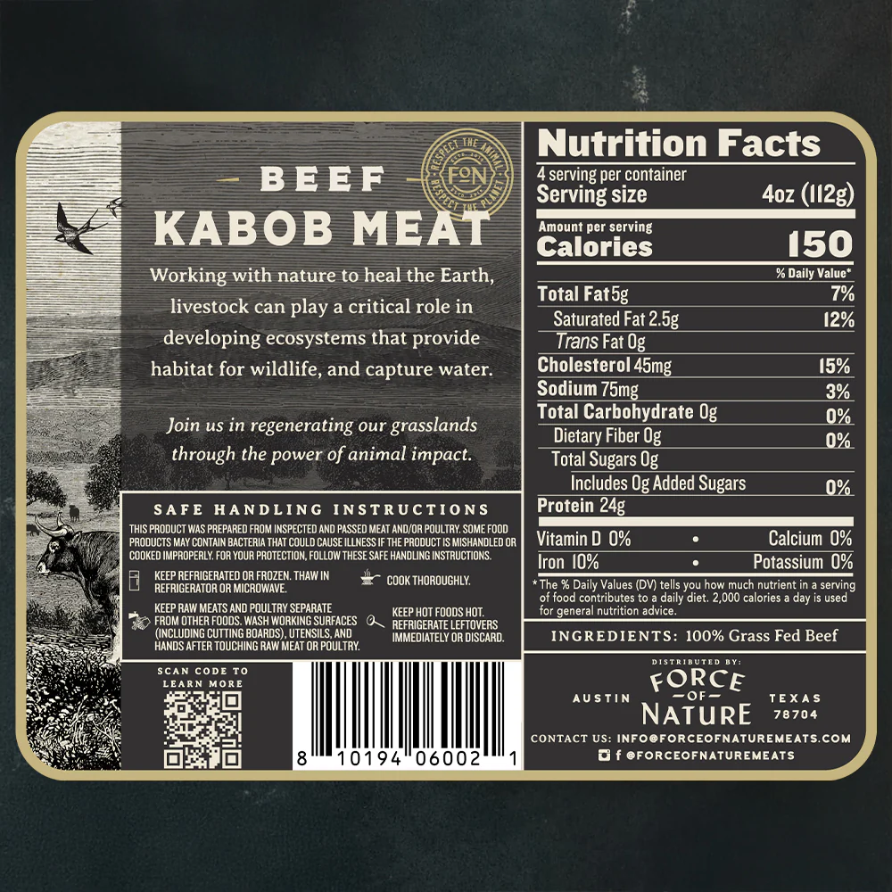 Grass Fed Beef Kabob Meat - Image 5