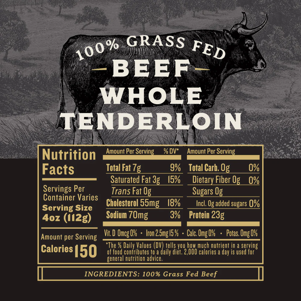 Grass Fed Beef Whole Tenderloin - Image 4
