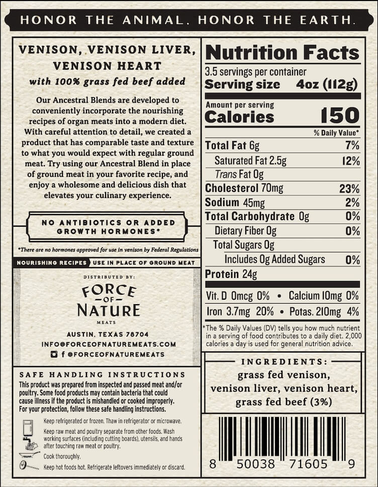 Grass Fed Venison Ancestral Blend - Image 5