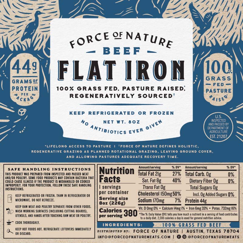 Grass Fed Beef Flat Iron Steak - Image 4